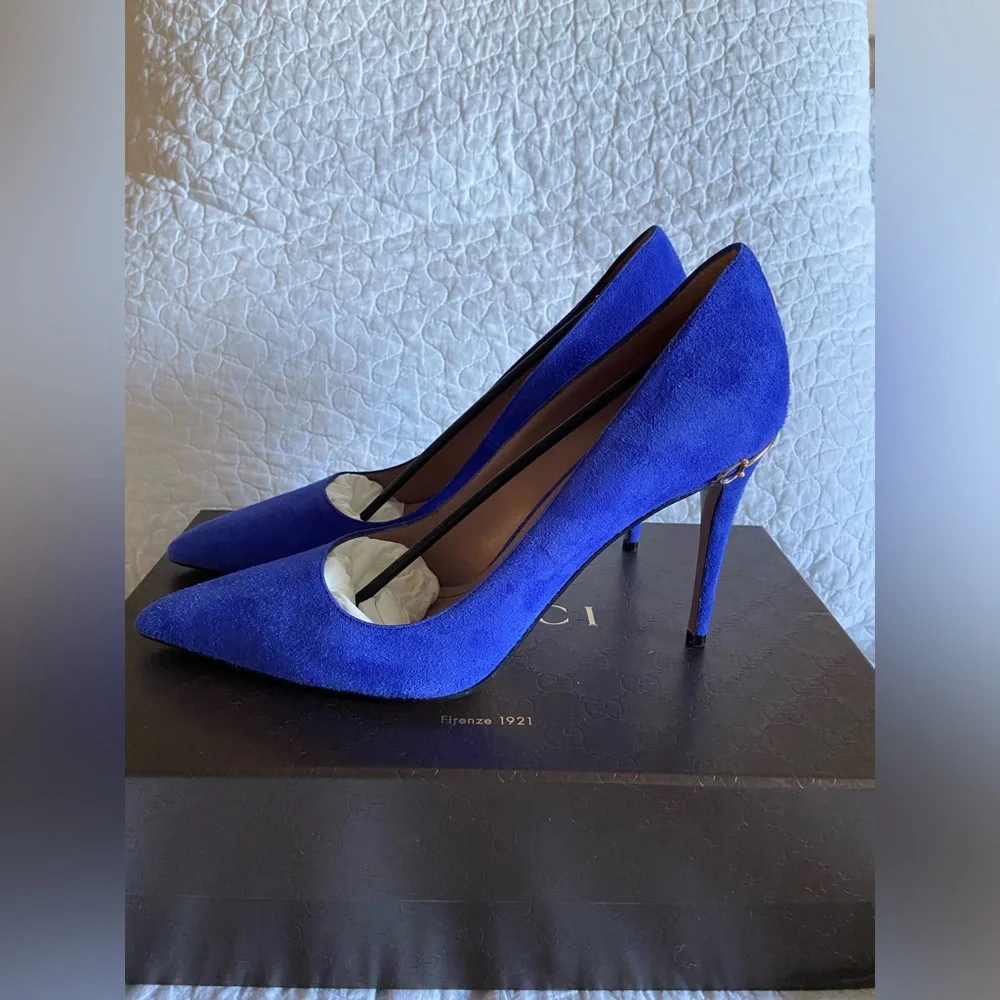 GUCCI Suede Pumps Size 38 - Picture 14 of 17